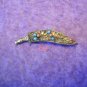 Sword Dagger Sheath Filigree Turquoise Coral Brooch Pin C-clasp