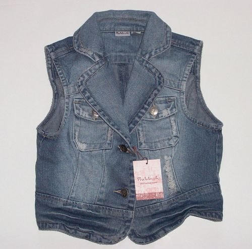 RUBBISH Denim Destroyed Jean Vest Junior Small~3-5