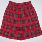 FUNTASIA TOO Red Plaid Walking Shorts/Skort Girls Sz. 8