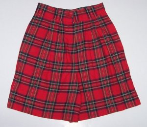 FUNTASIA TOO Red Plaid Walking Shorts/Skort Girls Sz. 8
