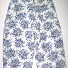 RUSS Cropped Pants Cream/Blue Womens Sz. 12