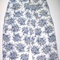 RUSS Cropped Pants Cream/Blue Womens Sz. 12