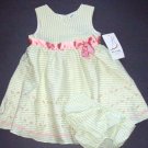 B.T. KIDS Green Stripe Sundress/Dress Girls 18 Months