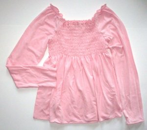 LIBY BLEU Pink Cotton Knit Babydoll Top Girls L~12/14
