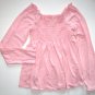 LIBY BLEU Pink Cotton Knit Babydoll Top Girls L~12/14