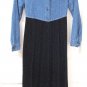PLUM Denim/Black Velvet One-Piece Pants/Top Girls 10