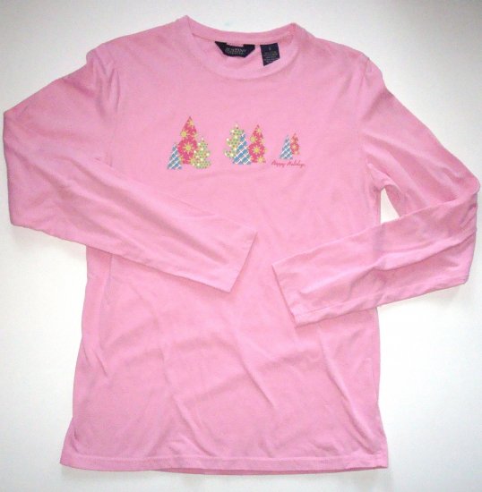 AUSTIN CLOTHING CO. Pink Christmas/Holiday Tee Jr. Small