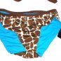 MARIMEKKO by SWEET POTATOES Reversible Brown/Turquoise Halter Bikini Girls 8~10