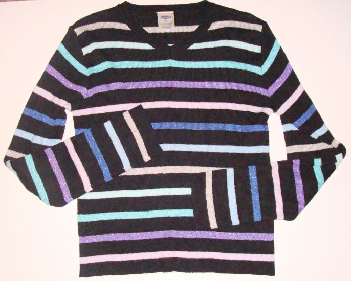 OLD NAVY Striped V-Neck Sweater Girls 12