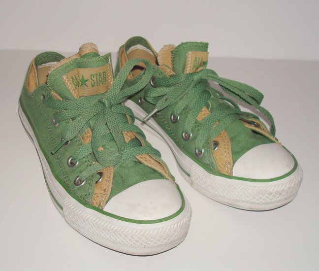CONVERSE ALL*STAR Unisex Army Green ~ Tan Tennis Shoes M3 ~ W5