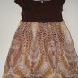 JULIE'S CLOSET Brown Animal Print Tunic Top Womens Med.