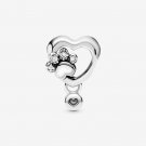 Silver Hollow Cute Claw Footprint Bead Beehive Dragonfly Omnipotence Lucky Spherical Charm