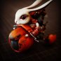1:12 Resin Figure Model Kit Rabbit with Moto Racer Unpainted Resin Unassambled