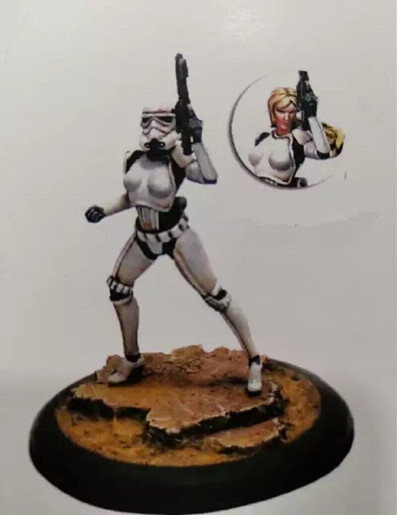 35mm Resin Figure Model Kit Girl Imperial Stormtroopers Unpainted Unassambled