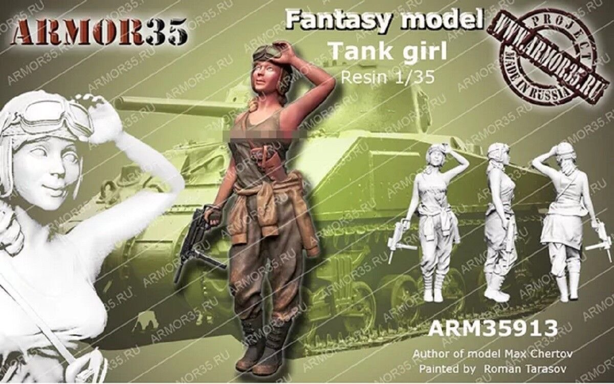 1/35 Resin Figure Model Kit Sexy Girl Soldier (no TANK) Unassamble Unpainted 514