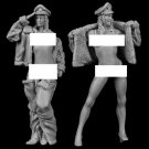 Unpainted Kit 65mm US Girl Summer Soldiers Historical WWII Resin Figure