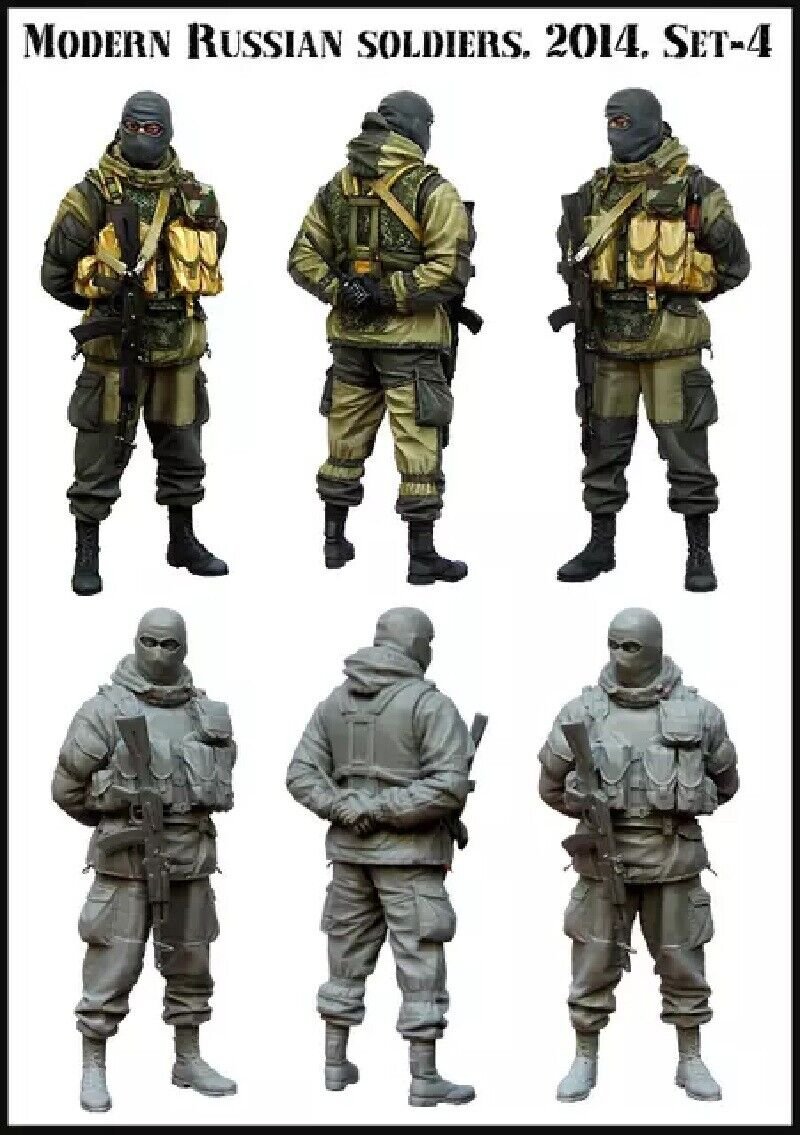 1:35 Resin Figure Model Kit Modern Russian Soldiers Unpainted