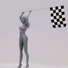 1/24 Resin Figure Model Kit Sexy Girl Racing (no flag) Speed Car Unpainted
