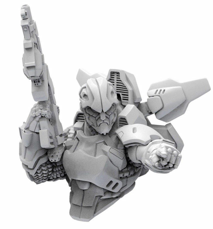 1/12 Resin Figure Model Kit Bust Robot Hunter Warrior Unassembled Unpainted