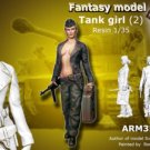 1/35 Resin Model Kit Figure German Sexy Girl Tankman Fantasy WW2 Unpainted
