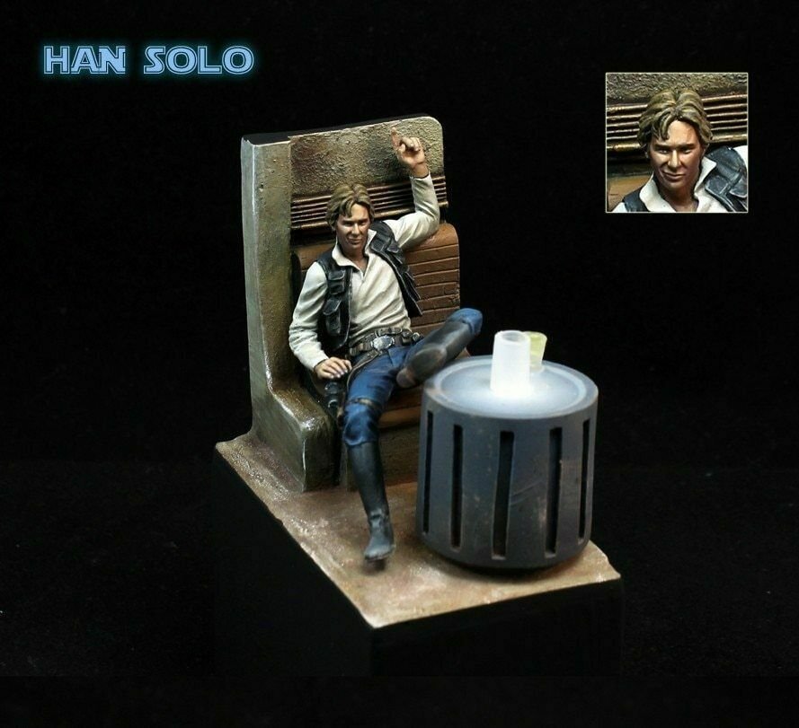 1/24 Resin Figure Model Kit Star Wars Han Solo Bar Scene Unpainted X0125