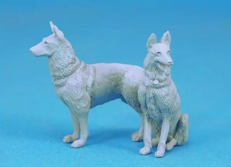1/35 Resin Figure Model Kits German Dogs Set WWII WW2 Unassembled Unpainted