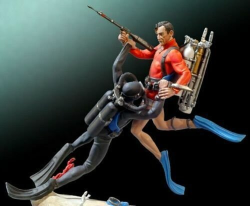 1/32 54mm Resin Figure Model Kit Warriors Underwater Struggle Unpainted X0060