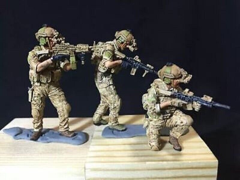 1:35 Kit Modern US Soldiers X65 High Quality Resin 3 FIGURES (NO BASE) Unpainted