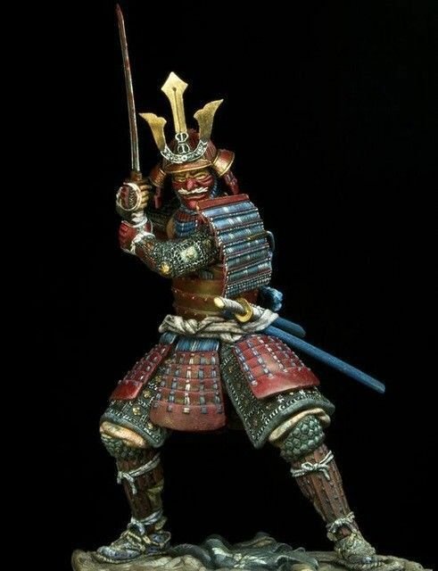 1:24 75mm Resin Figure Model Kit Ancient Japan Samurai Unpainted Unassembled