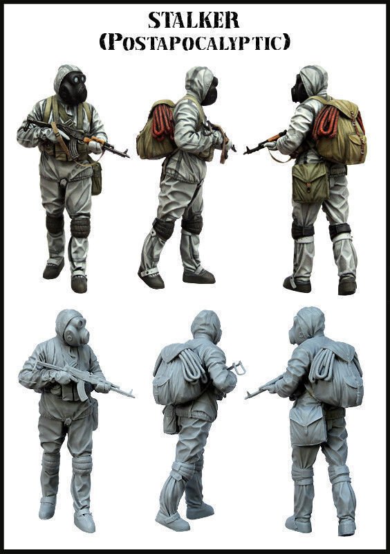 1/35 Resin Figure Model Kit Tuskmodel Stalker Biochemical Gas Mask Unpainted