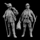 1/35 Resin Figure Model Kit WWI Army Soldier Tank Command 2 Figures Unpainted