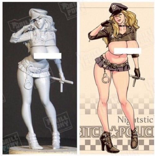 1/20 90mm Resin Figure Kit Model POLICE Sexy Girl Female R18 Unassembled