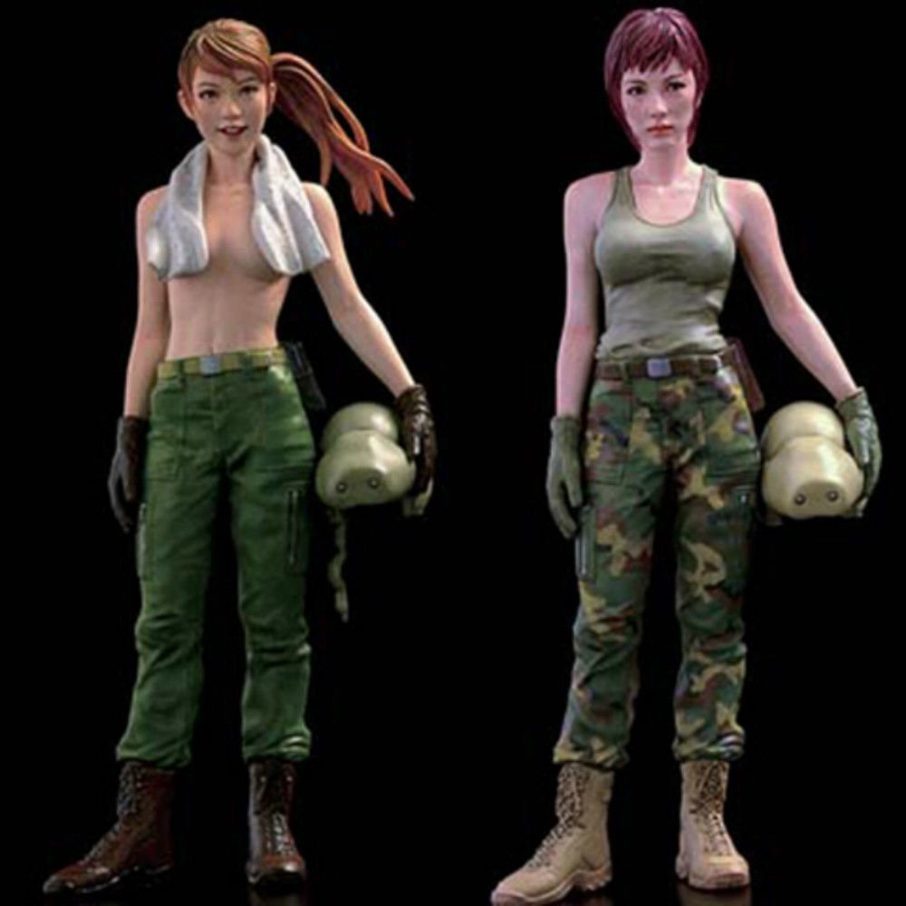 1/20 Scale Resin Figure Model Kit Sexy Girl Mercenary Army Female Pilot 2 states