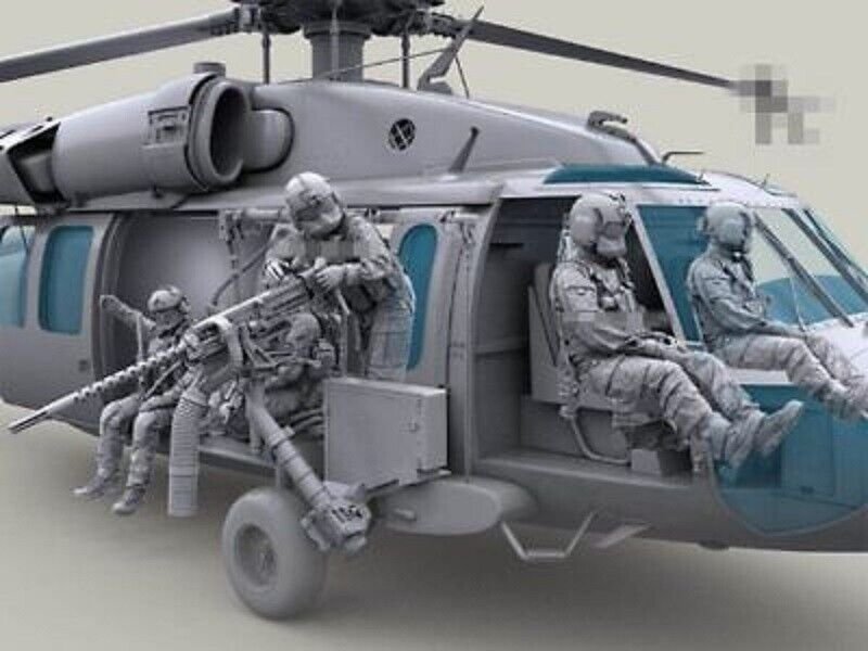 1/35 Resin Figure Model Kit US ARMY (NO aircraft No Gun) Garage Unpainted
