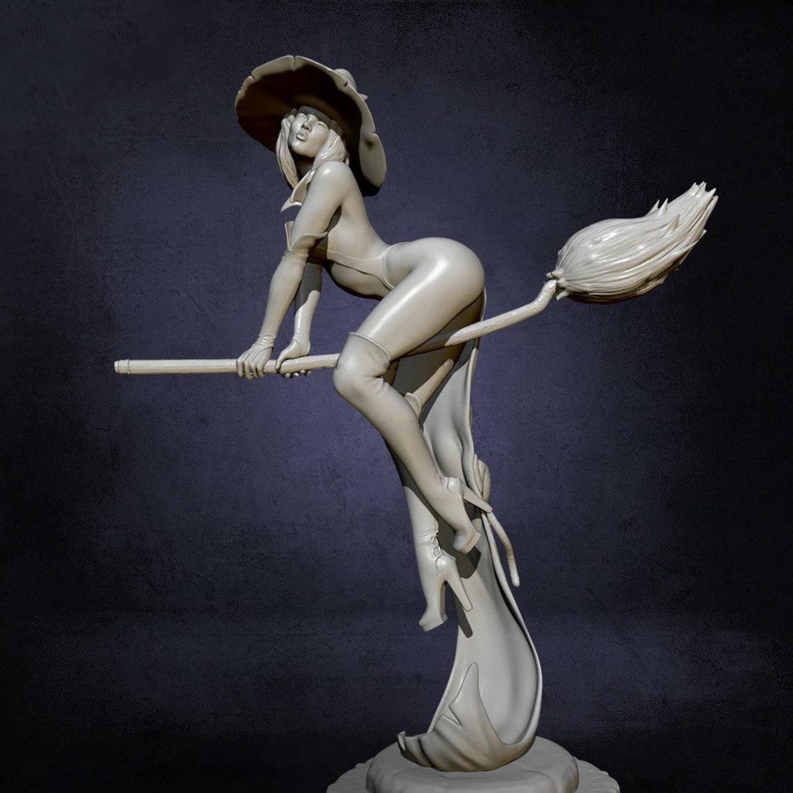 1/24 75mm Resin Figure Model Kit Sexy Girl Female Witch Unpainted Unassembled X0108