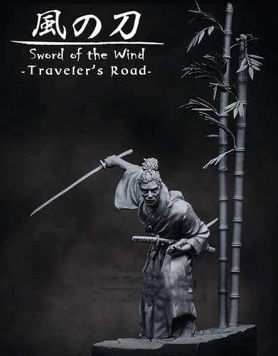 1/24 75mm Resin Figure Model Kit Samurai Sword Of The Wind Unpainted Unassembled
