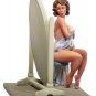 1/22 80mm Resin Figure Model Kit Poker Sexy Girl Suncare Mirror WWII Unpainted