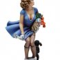 1/22 80mm Resin Figure Model Kit Poker Sexy Girl with a Dog Miniature Unpainted
