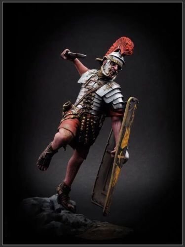 1/24 75mm Resin Figure Model Kit Roman Soldier with Shield Unassambled Unpainted