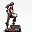 1/24 75mm Resin Figure Model Kit Sexy Girl Legendary Pirate Anna Bonny Unpainted