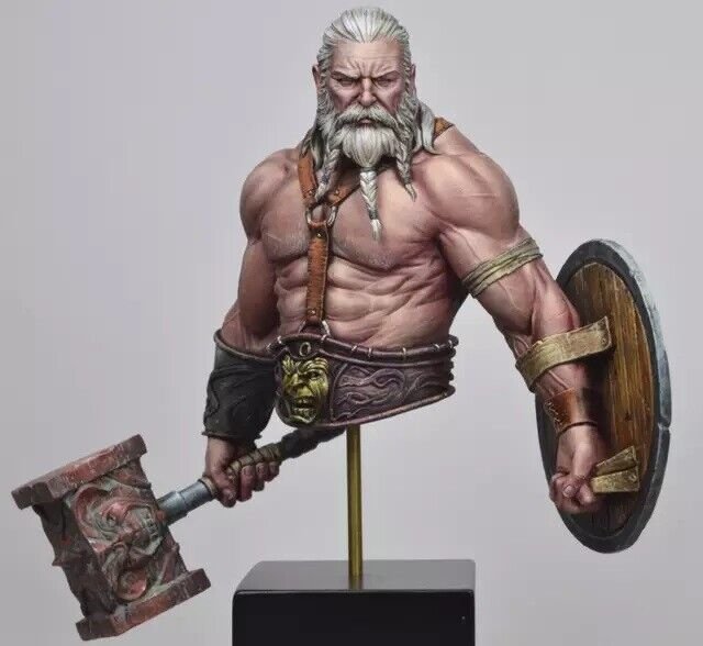 1/10 BUST Resin Figure Model Kit Warrior Barbarian Unpainted Unassambled