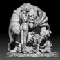 1/24 75mm Resin Figure Model Kit Sexy Girl Beauty and the Beast Unpainted