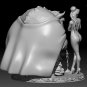 1/24 75mm Resin Figure Model Kit Sexy Girl Beauty and the Beast Unpainted