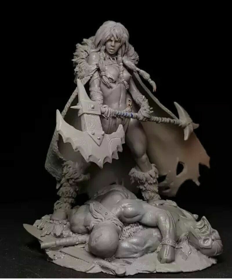 1/24 75mm Resin Figure Model Kit Sexy Girl Barbarian Warrior Unpainted X0130