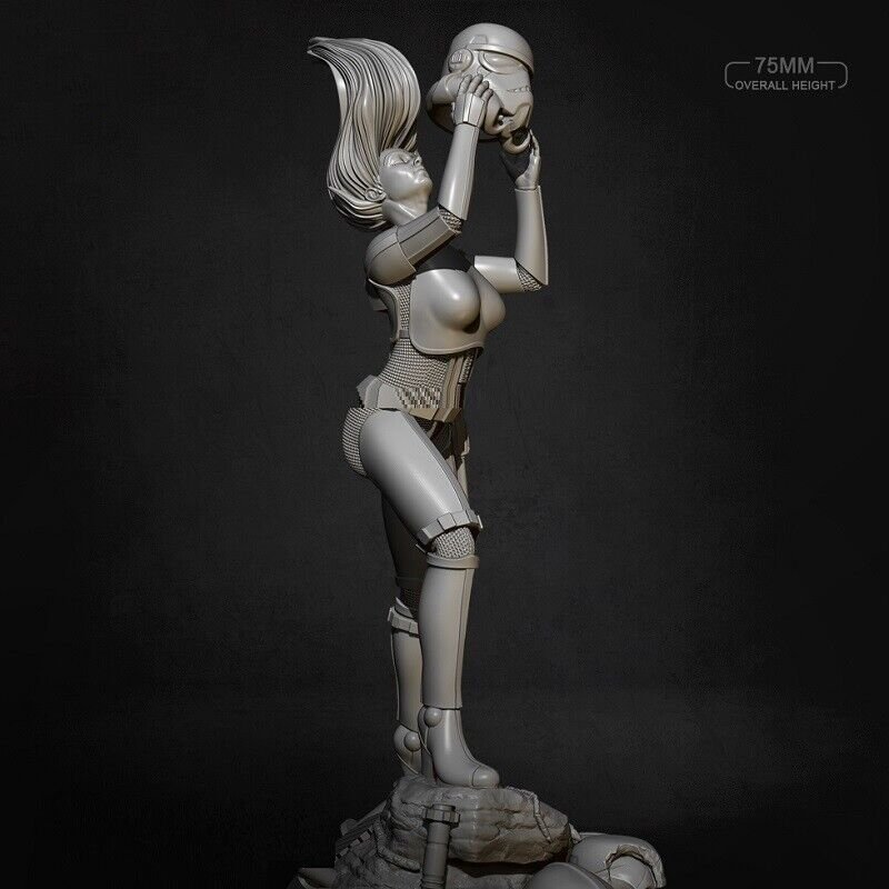 1/24 Resin Figure Model Kit Sexy Girl Star Wars Stormtrooper Unpainted Unassambl