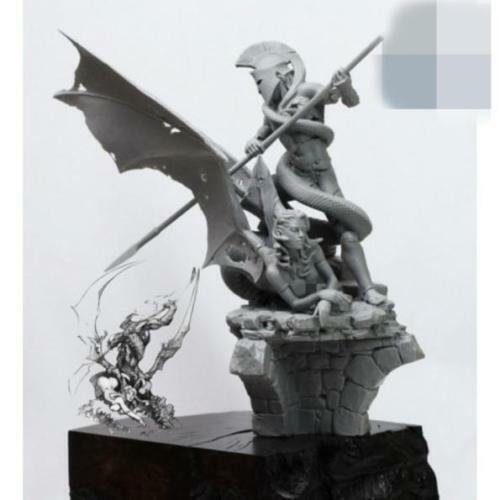 1/24 75mm Resin Figure Model Kit Perseus and Medusa Fantasy Unpainted X0063