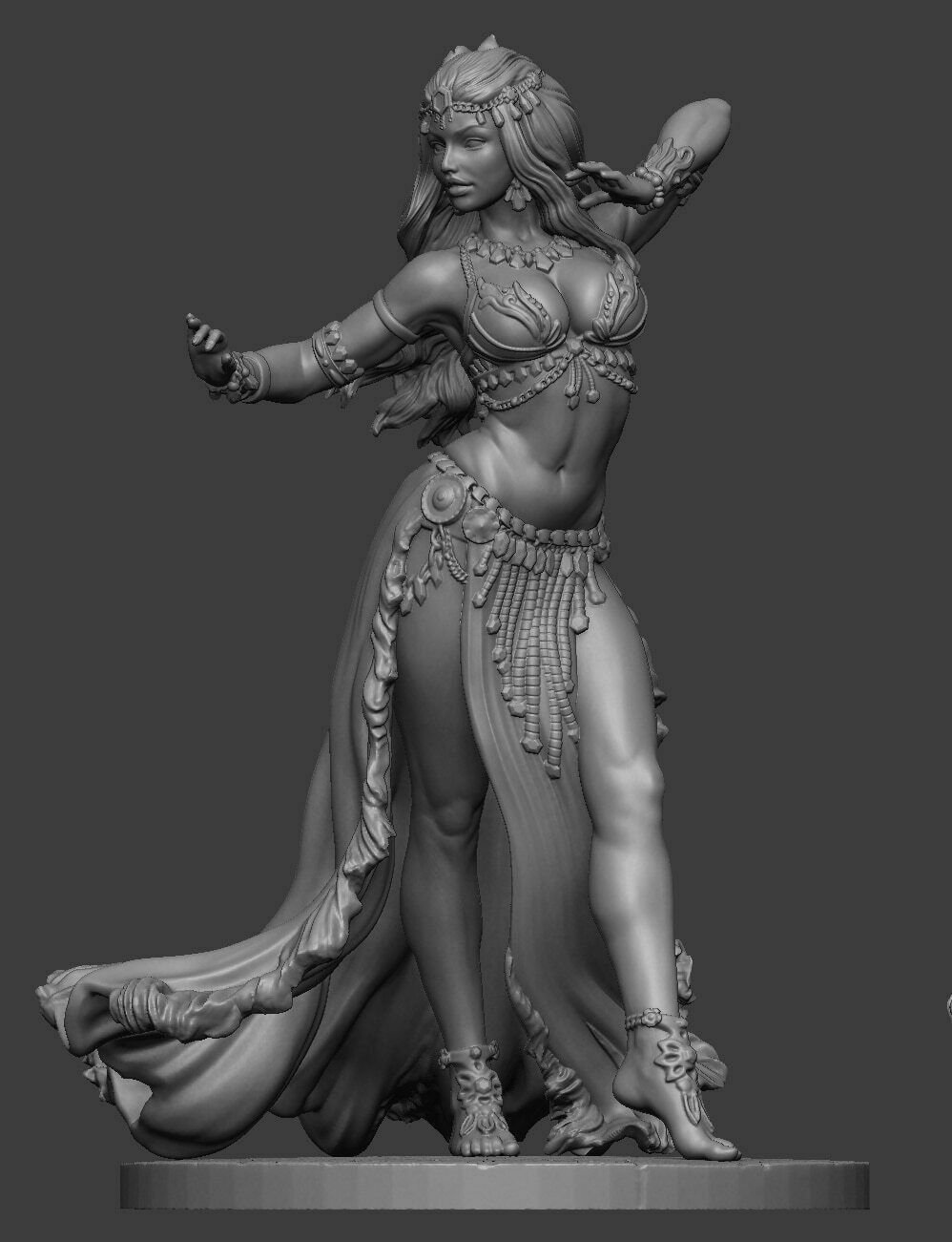 1:24 75mm Resin Figure Model Kit Sexy Girl Princess Dancing Unassamble Unpainted