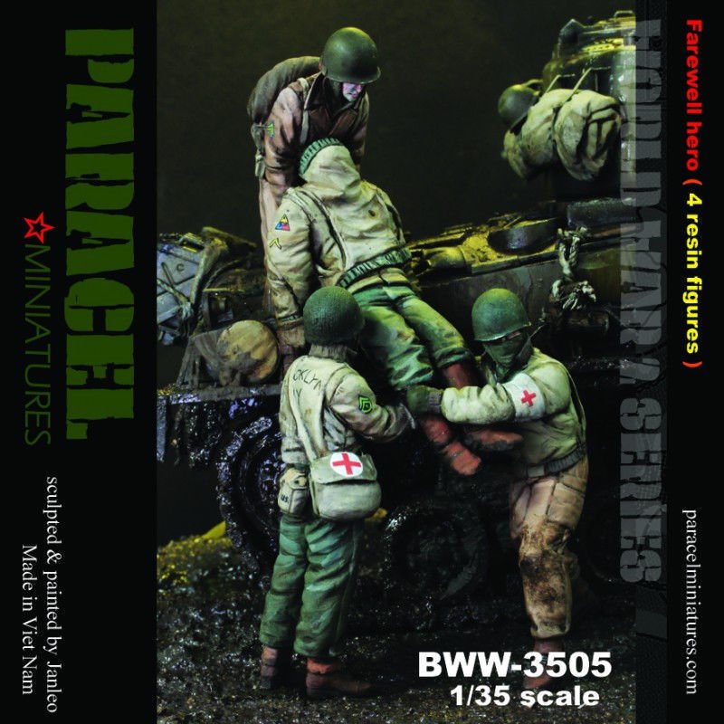 1/35 Resin Figure Model Kit Vietnam War Farewell Hero (4 Figures) Unpainted