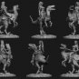 1/24 Resin Figure Model Kit Sexy Girl Women Amazon Warrior on Reptiles Unpainted