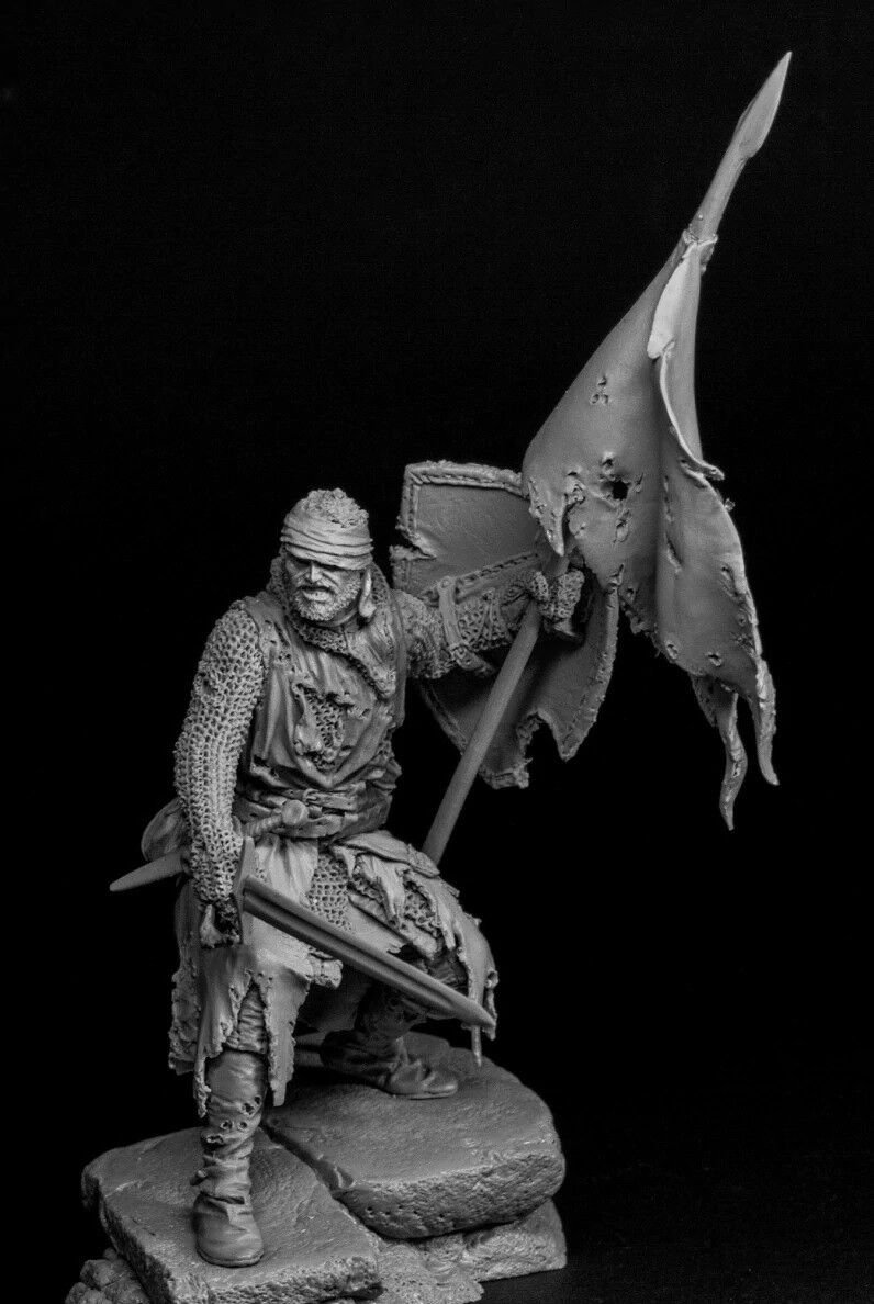 1/24 75mm Resin Figure Model Kit The Last Defender Unassambled Unpainted